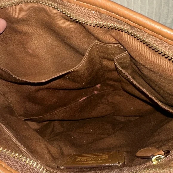 Coach Brown Signature Logo Crossbody with Gold Tone Hardware - Picture 4 of 4